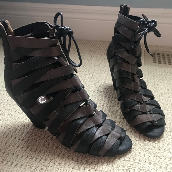 Jeffrey Campbell Ibiza Last Strappy Sandal Heels - Picture 1 of 4